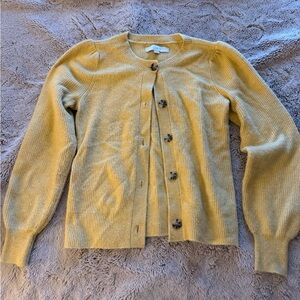 LOFT Mustard Yellow Cardigan Sweater